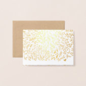 Carte Dorée Merci de typographie florale Gold Foil (Devant avec enveloppe)