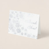 Carte Dorée Merci des fleurs d'argent (Devant)
