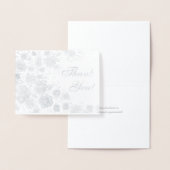 Carte Dorée Merci des fleurs d'argent (Affichage)