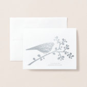 Carte Dorée Merci des oiseaux et des baies (Devant avec enveloppe)