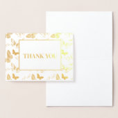Carte Dorée Merci d'impression papillon (Affichage)