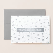 Carte Dorée Merci, Docteur. Red Carnation Luxe (Devant avec enveloppe)