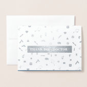 Carte Dorée Merci, Docteur. Red Carnation Luxe (Devant avec enveloppe)