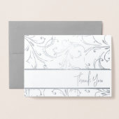 Carte Dorée Merci en  (Devant avec enveloppe)