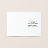 Carte Dorée Merci Entraîneur Football (Intérieur)