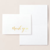 Carte Dorée merci feuille d'or (Affichage)