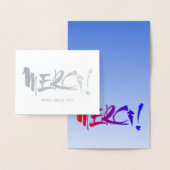 Carte Dorée Merci français merci argent (Affichage)