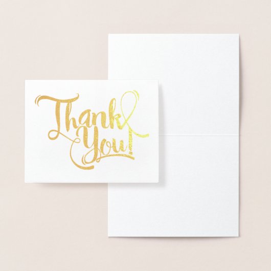 Carte Dorée Merci Gold Foil (Affichage)