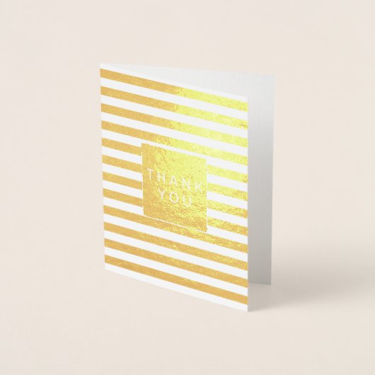 Carte Dorée Merci Gold Glitzy (Devant)