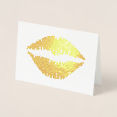 Carte Dorée Merci Gold Lips (Devant)