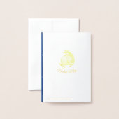 Carte Dorée Merci Imaginaire d'hiver (Derrière avec enveloppe)