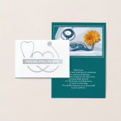 Carte Dorée Merci, infirmière. Stethoscope et luxe de margueri (Affichage)