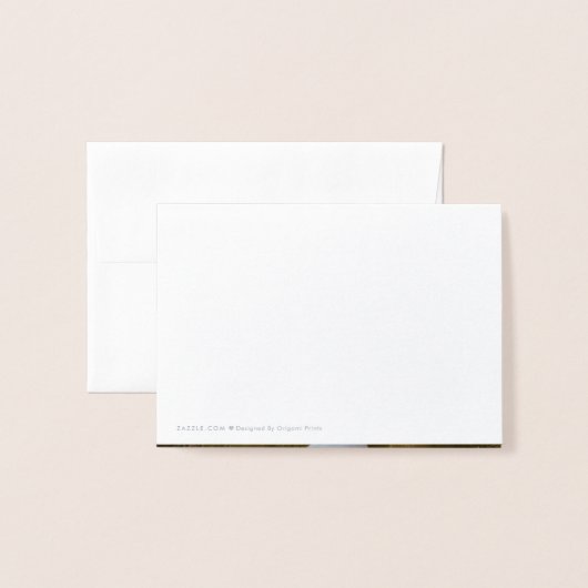 Carte Dorée Merci Mariage (Derrière avec enveloppe)