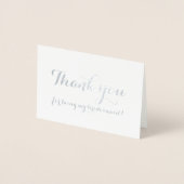 Carte Dorée Merci Mariage blanc de Bridesmaid (Devant)