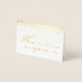 Carte Dorée Merci Mariage Gold Foil (Devant)