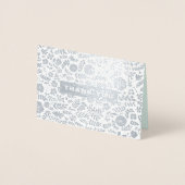 Carte Dorée Merci. Mariage Mint Silver (Devant)