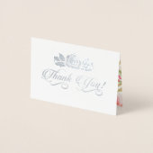 Carte Dorée Merci Mariage Romantique Roses de luxe (Devant)
