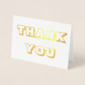 Carte Dorée Merci, Merci, or ou argent (Devant)