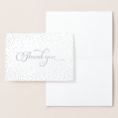 Carte Dorée Merci moderne à huile d'argent points Confetti (Affichage)