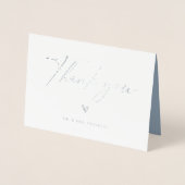 Carte Dorée Merci photo Mariage Boho Script moderne (Devant)