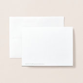 Carte Dorée Merci photo Mariage de script moderne (Derrière avec enveloppe)