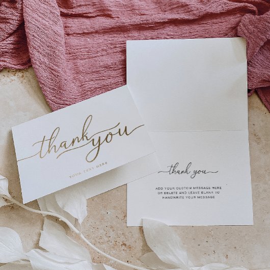 Carte Dorée Merci plié