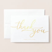 Carte Dorée Merci plié (Devant avec enveloppe)