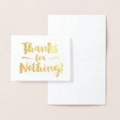 Carte Dorée Merci Pour Rien De Fantastique (Affichage)