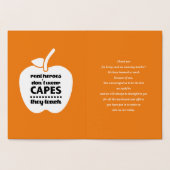 Carte Dorée Merci, professeur. Citation d'enseignement | Apple (Intérieur)