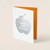 Carte Dorée Merci, professeur. Citation d'enseignement | Apple (Devant)