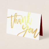 Carte Dorée Merci Script Mariage Bourgogne (Devant)