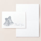 Carte Dorée Merci Silver Bells Mariage Fiançailles Vacances (Affichage)