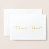 Carte Dorée Merci simple (Devant avec enveloppe)