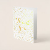 Carte Dorée Merci simple saupoudrage blanc (Devant)
