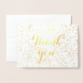 Carte Dorée Merci Starfish Sprinkings Plage chic tendance (Devant avec enveloppe)