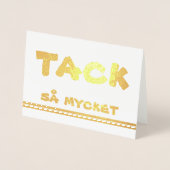 Carte Dorée Merci suédois sur l'or (Devant)