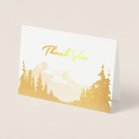 Merci tout usage Gold Foil Mountain Mariage