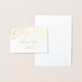 Carte Dorée Merci vide - Confetti Gold Dot (Affichage)