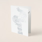 Carte Dorée Mère Word Art (Devant)