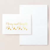 Carte Dorée Merry et Bright Holly Sprigs (Affichage)