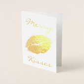 Carte Dorée Merry Kisses (Devant)