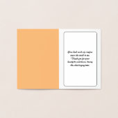 Carte Dorée Message de Merci croisé funéraire pour les condolé (Intérieur)