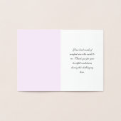 Carte Dorée Message De Merci Funéraire Simple Pour Les Condolé (Intérieur)