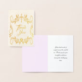 Carte Dorée Message De Merci Funéraire Simple Pour Les Condolé (Affichage)