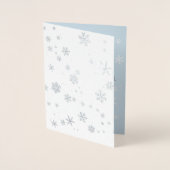 Carte Dorée Message de Noël moderne Flèches de neige Photo fam (Devant)