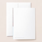 Carte Dorée Message de Noël moderne Flèches de neige Photo fam (Derrière avec enveloppe)