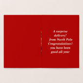 Carte Dorée Mikitiez Christmaseve Northpole expressmail (Intérieur)