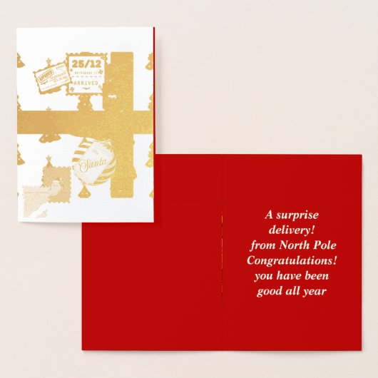 Carte Dorée Mikitiez Christmaseve Northpole expressmail (Affichage)