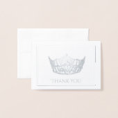 Carte Dorée Minicarte couronne style Miss America (Devant avec enveloppe)