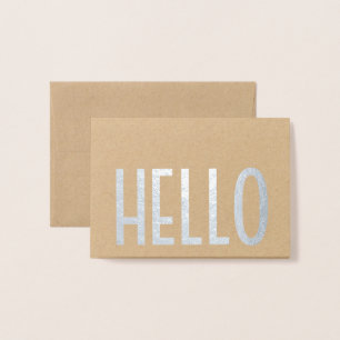 Carte Dorée Minimaliste Hello Simple Design Glam Note pliée